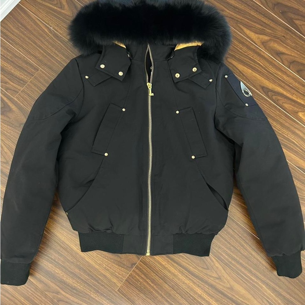 Moose Knuckles Gold Ballistic Bomber Jacket Brand New !!
